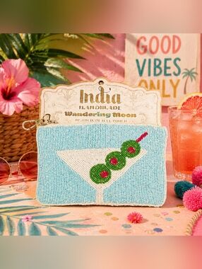 Martini & Olives Beaded Clutch